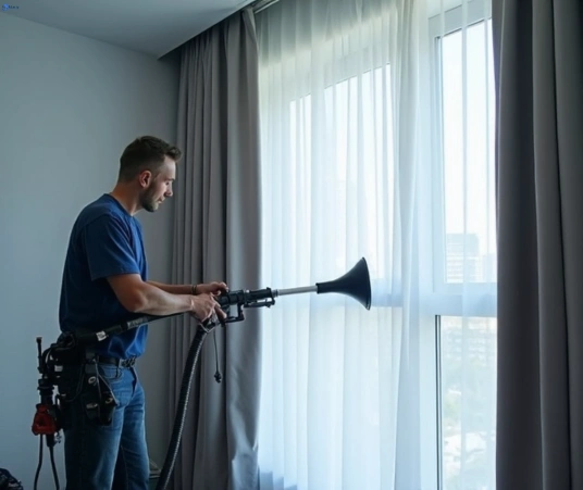 Professional commercial curtain cleaning process equipment Matty Curtain Cleaning emerton-nsw